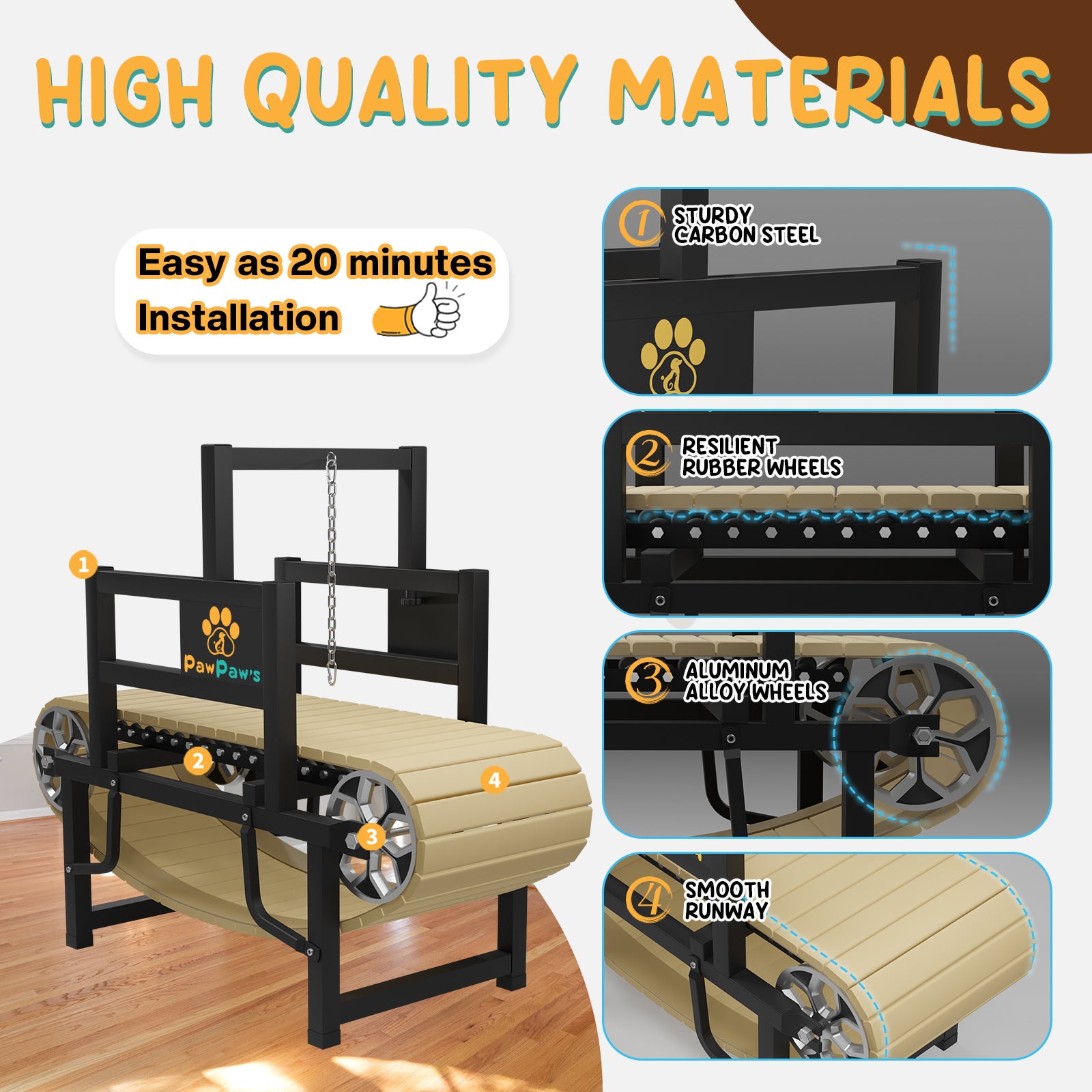 Treadmill For Dogs PawPaw's Non-Electric Dog Treadmill Indoor